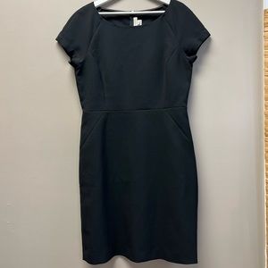 J. Crew Factory Short Sleeve Crepe Black Knee Length Dress Women’s 12